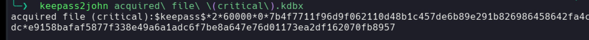 Ekstrakcja hasha KeePass