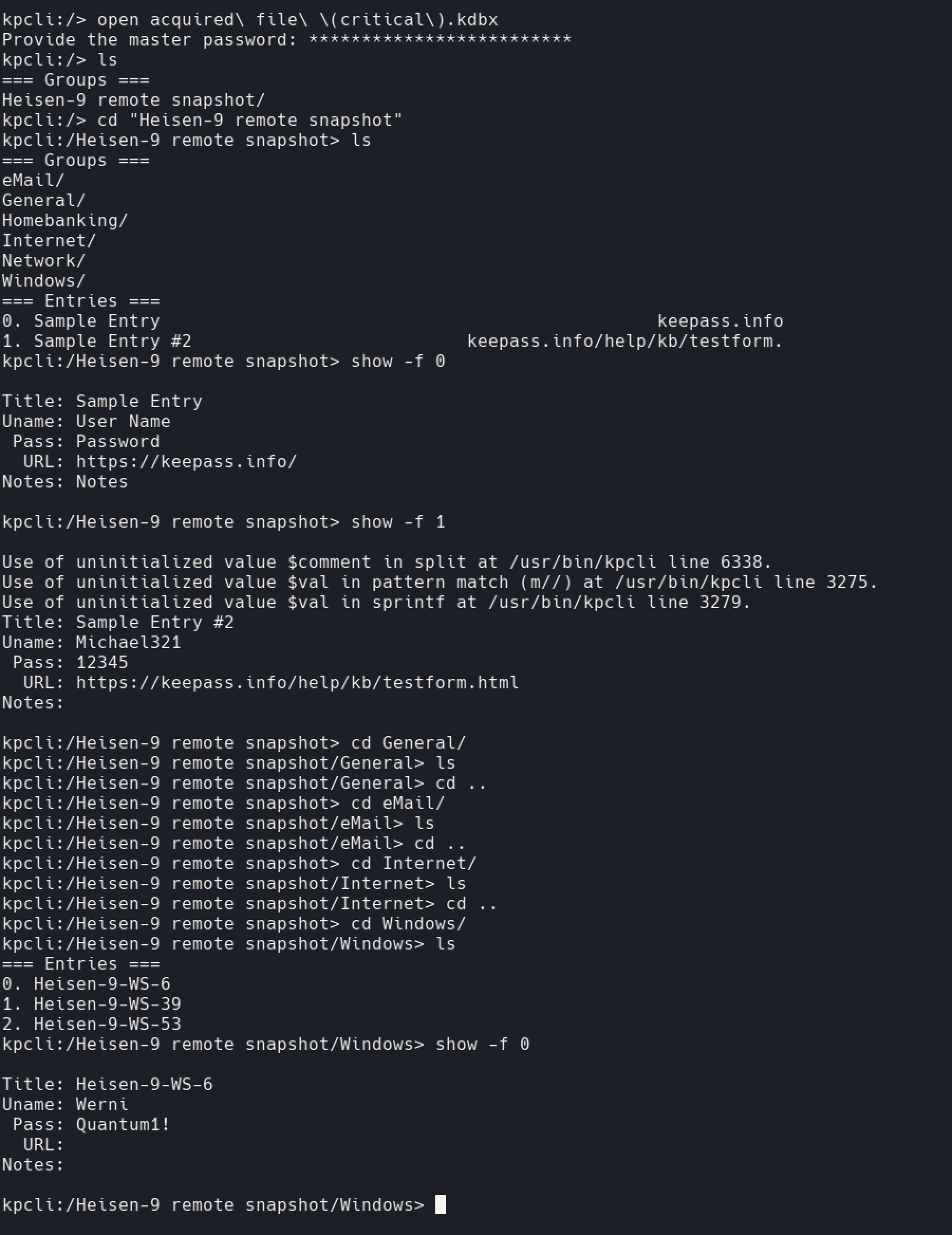 Dostęp do bazy KeePass